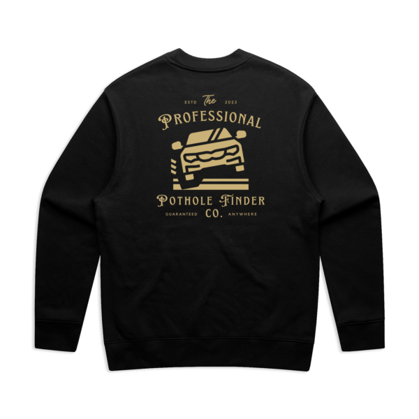 Professional Pothole Finder Unisex Crew Sweatshirt - Image 2
